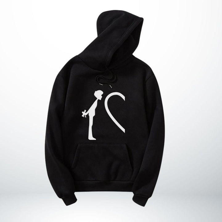 Pull Couple Coeur Noir Pour Lui / S