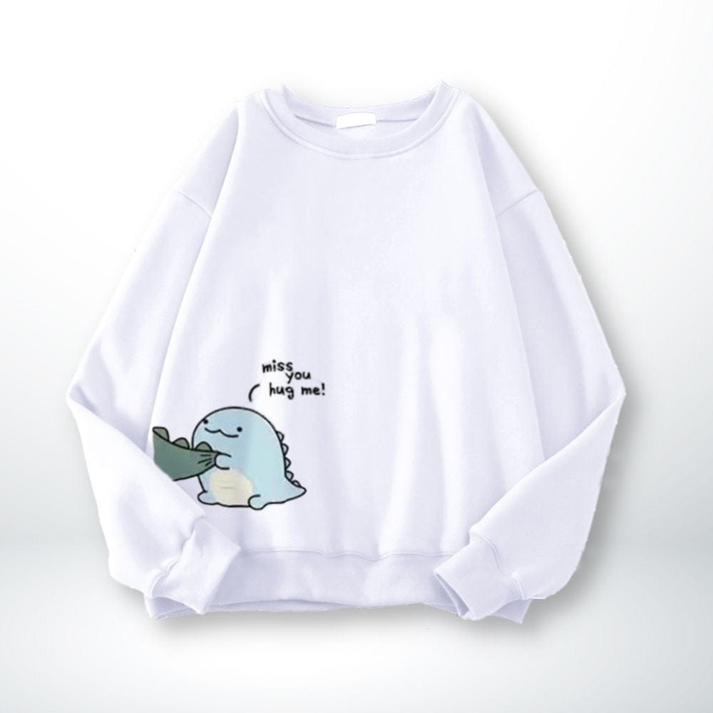 Pull Couple Dinosaure Blanc-1 / XXS