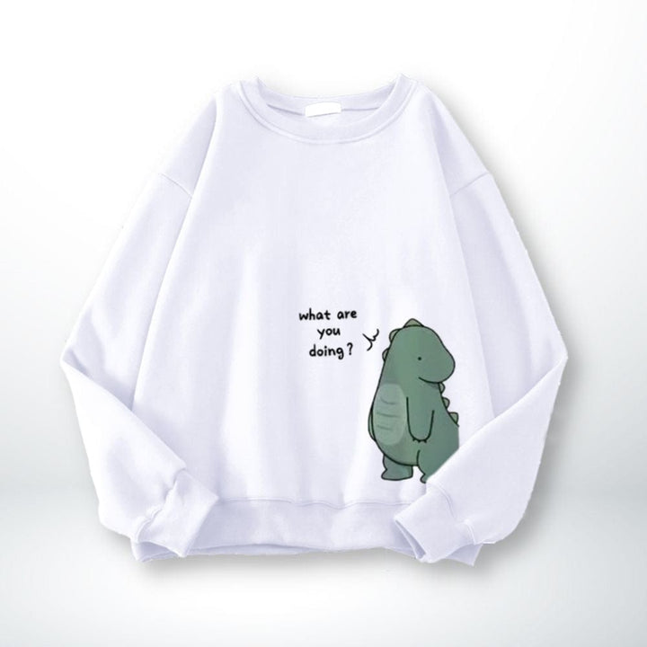 Pull Couple Dinosaure Blanc / XXS