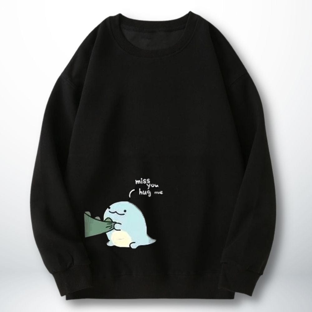 Pull Couple Dinosaure Noir-1 / XXS