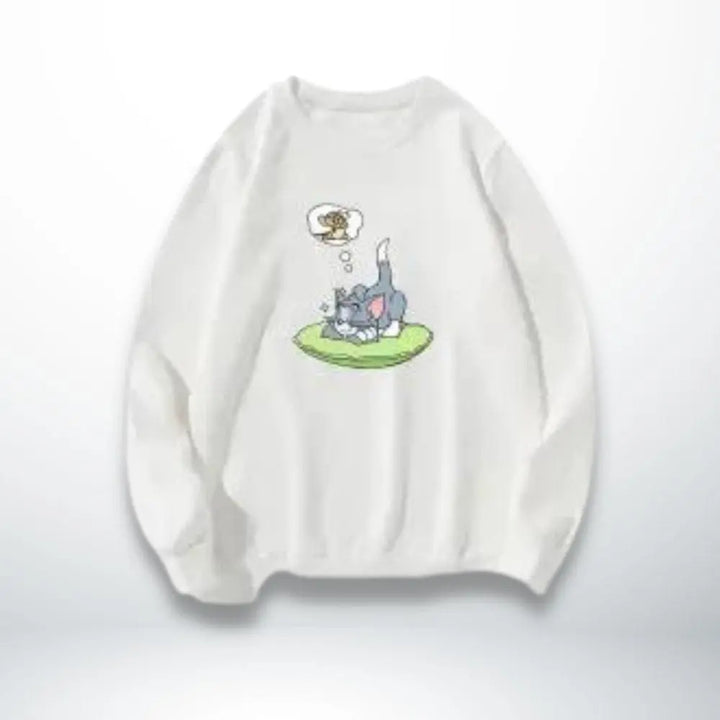 Pull Couple Drôle Blanc-Tom / XXS