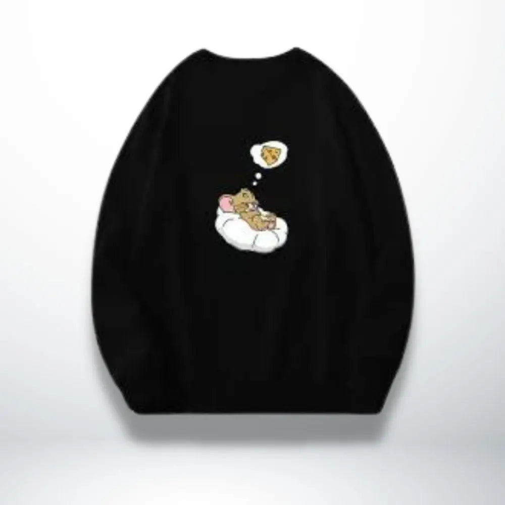 Pull Couple Drôle Noir-Jerry / XXS