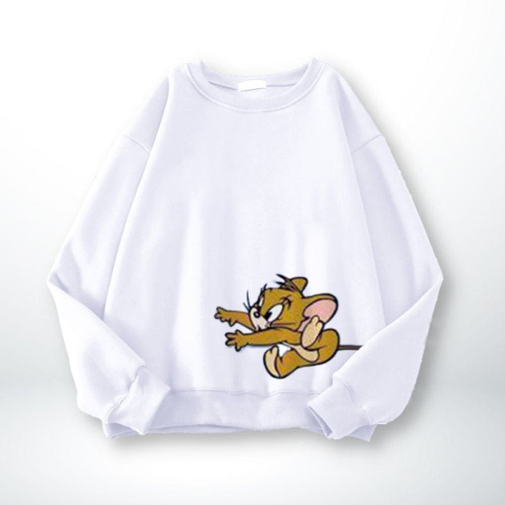 Pull Couple Tom Et Jerry Blanc-Jerry / XXS