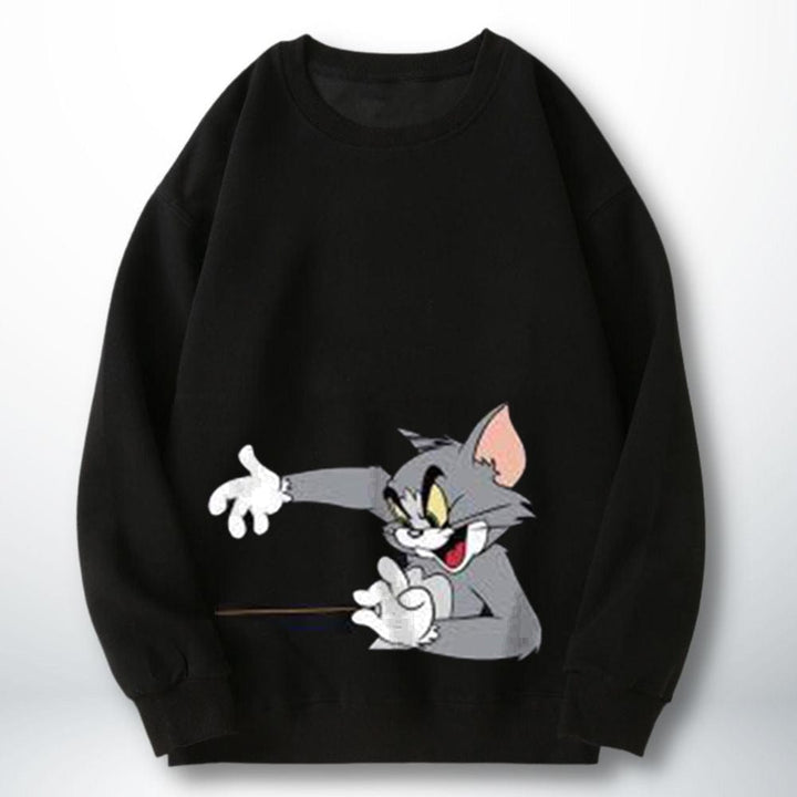 Pull Couple Tom Et Jerry Noir-Tom / XXS