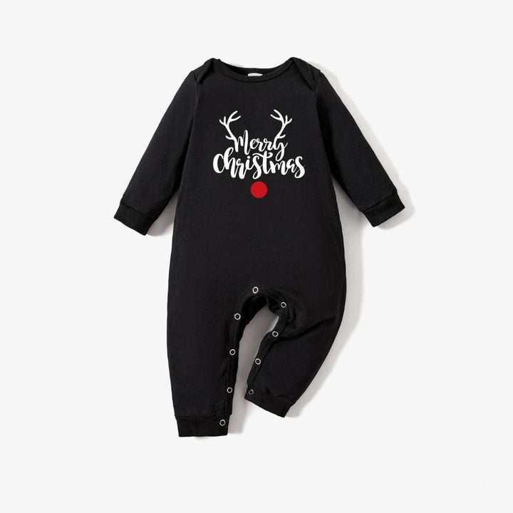 Pull De Noel bébé Et Parents Black / Babé 3-6M