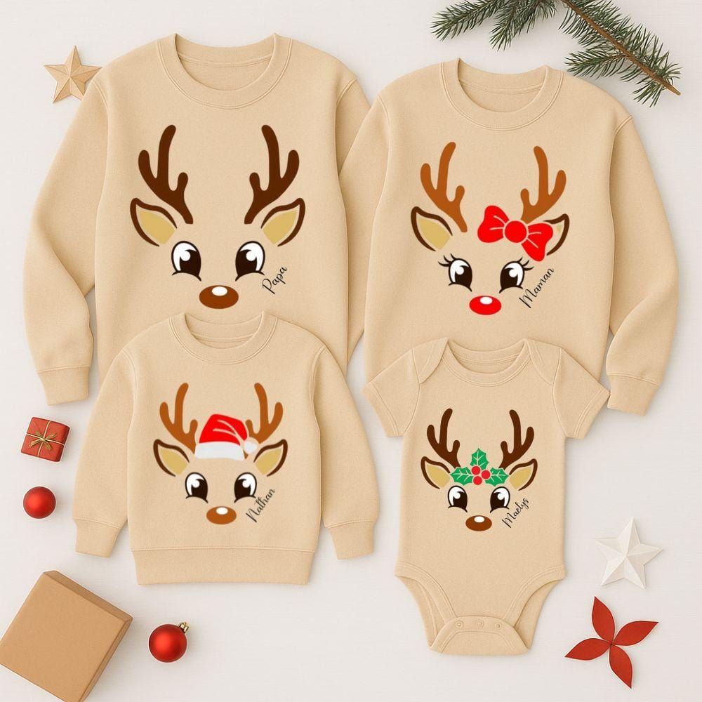 Pull de Noel bébé et parents