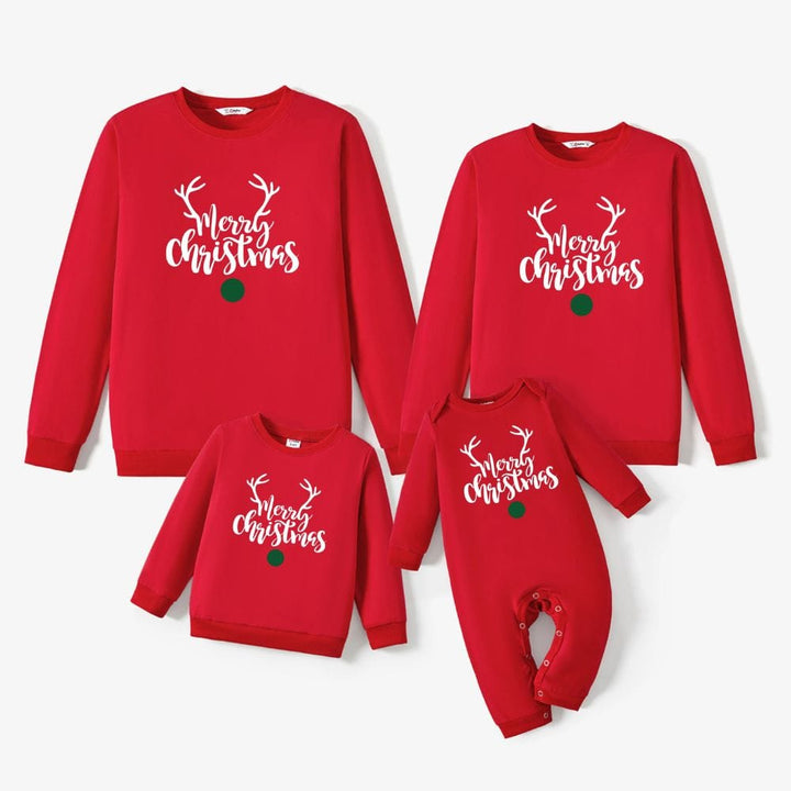Pull De Noel bébé Et Parents Red / Papa-M