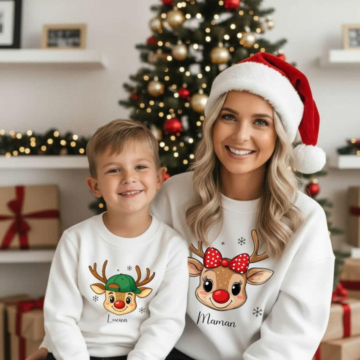 Pull De Noel mère Fils
