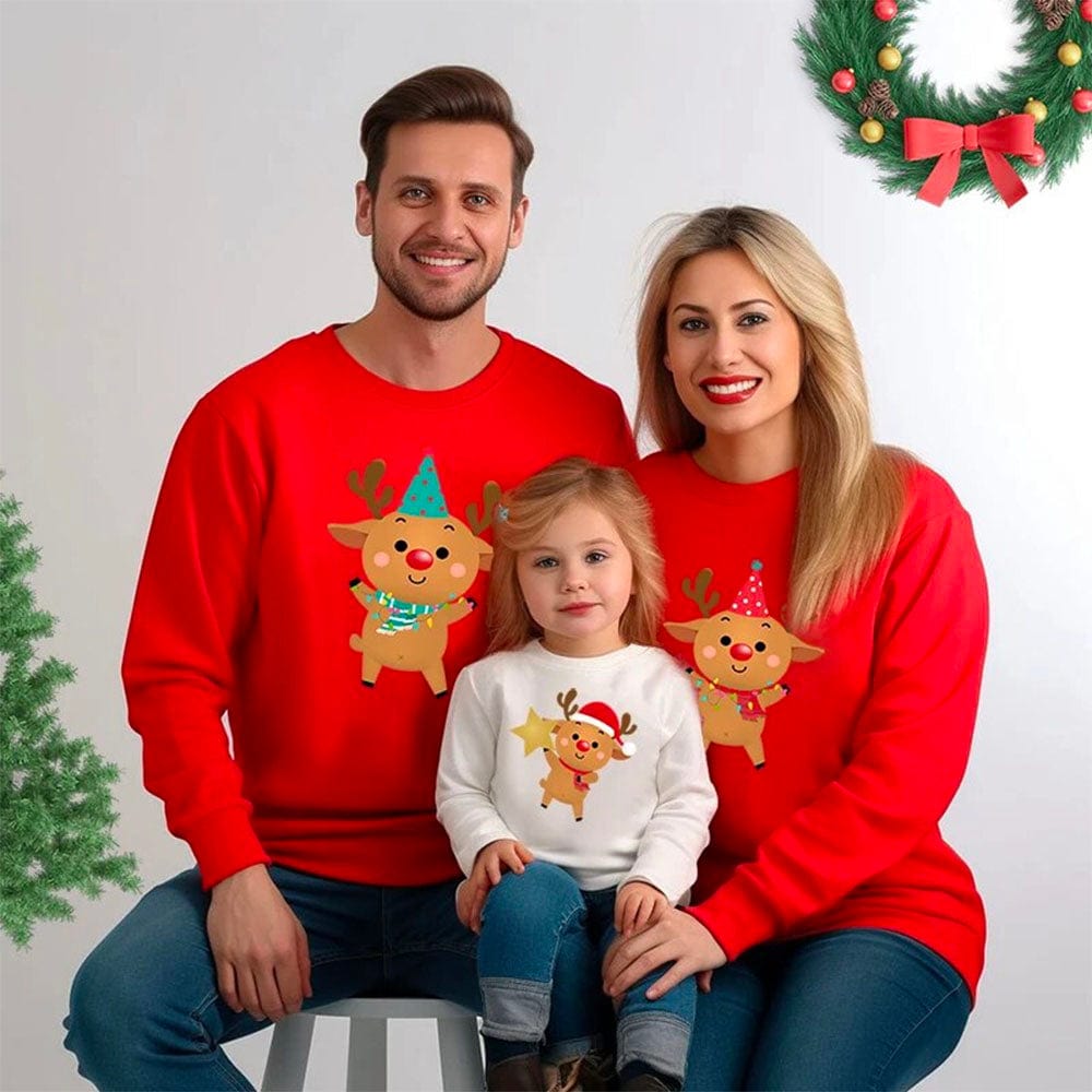 Rouge / Mère S Pull de Noel Famille