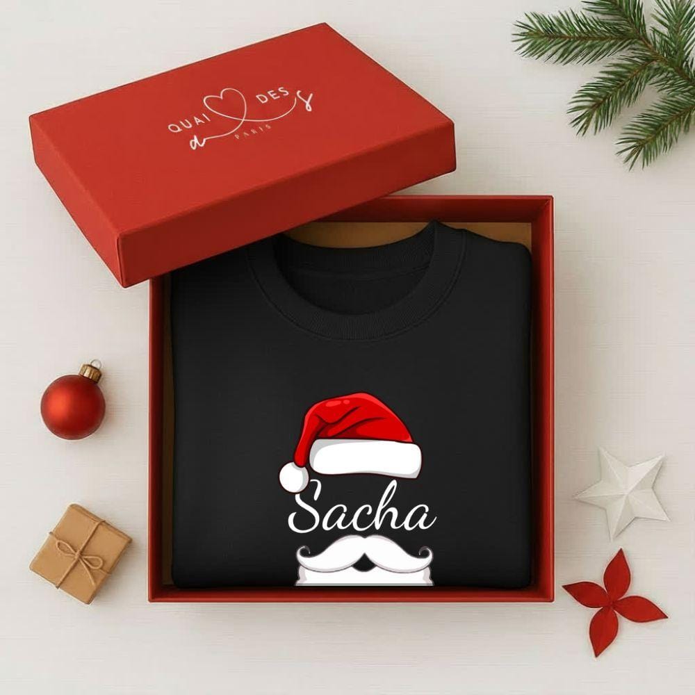 Pull De Noel Papa Et Garçon