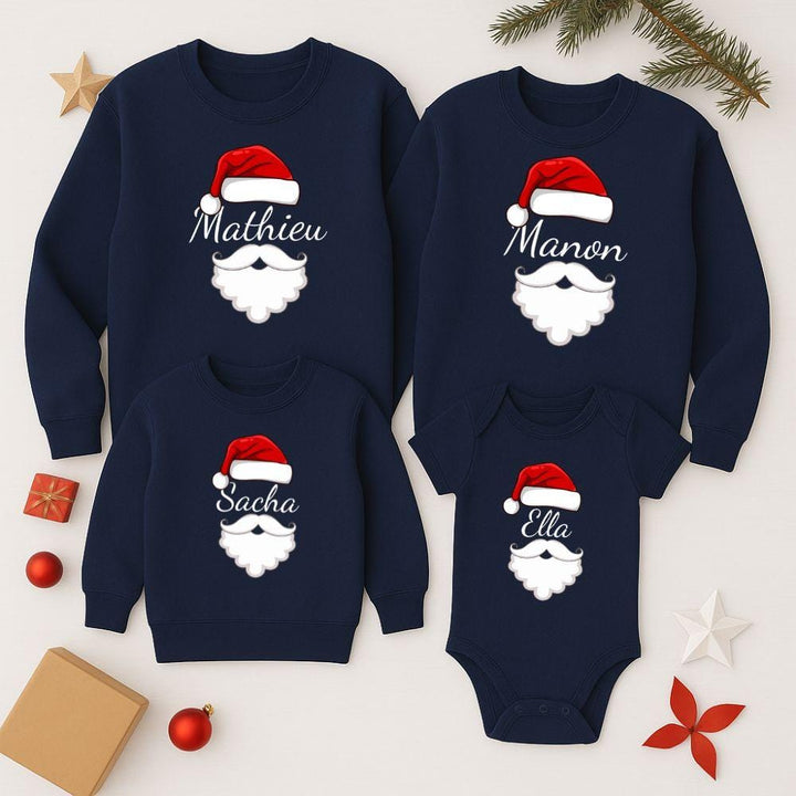 Pull De Noel Papa Et Garçon