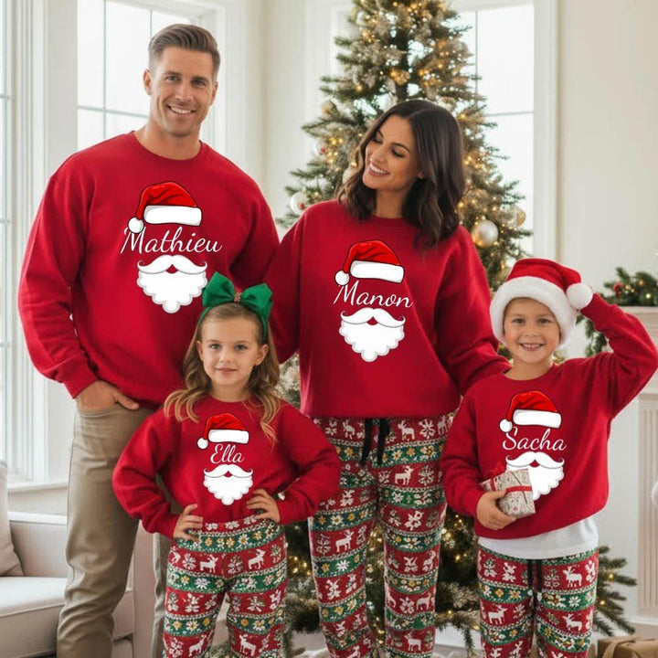 Pull De Noel Papa Et Garçon