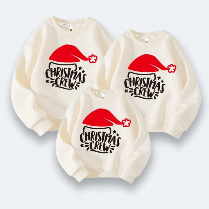 Pull De Noel Parents Enfants Crème / Enfant-Taille 90 cm