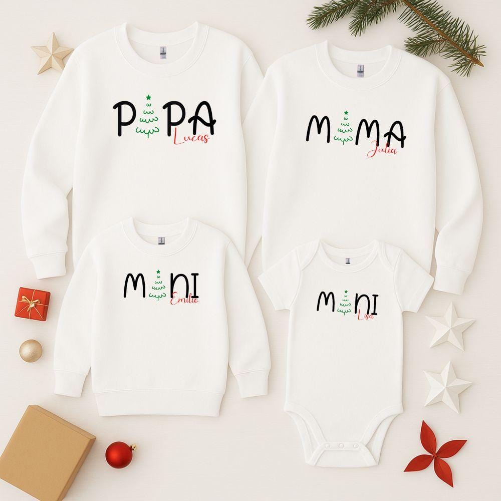 Pull de Noël parents enfants