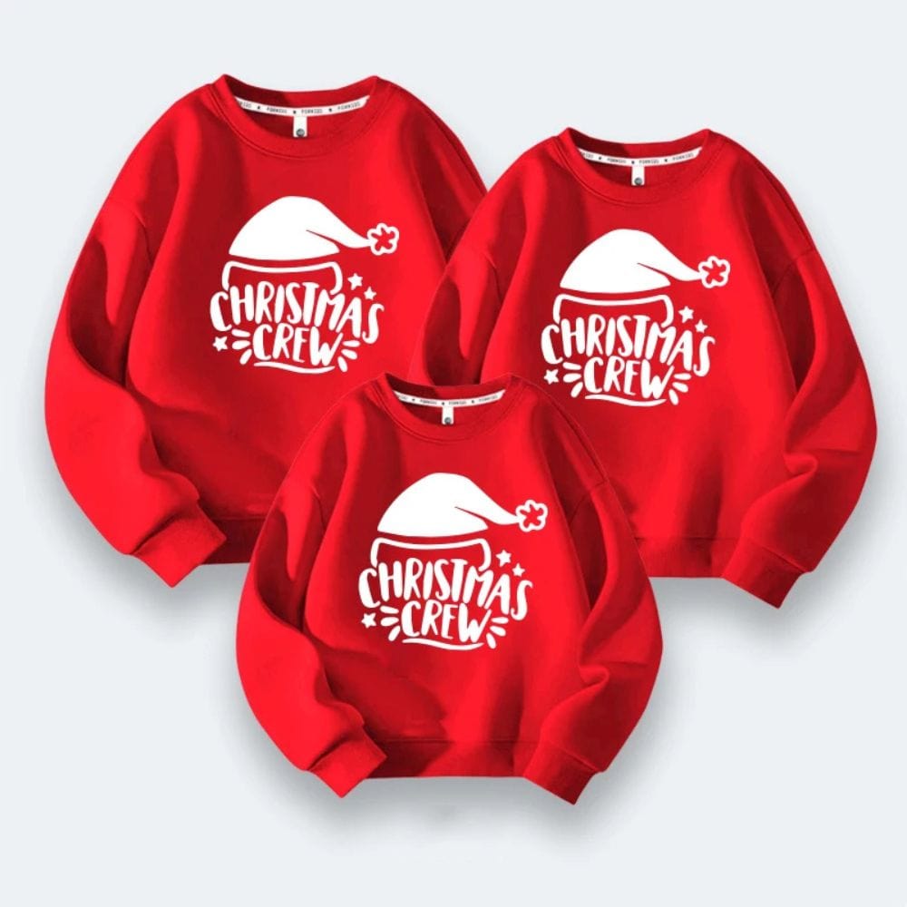 Pull De Noel Parents Enfants Rouge / Maman-5XL