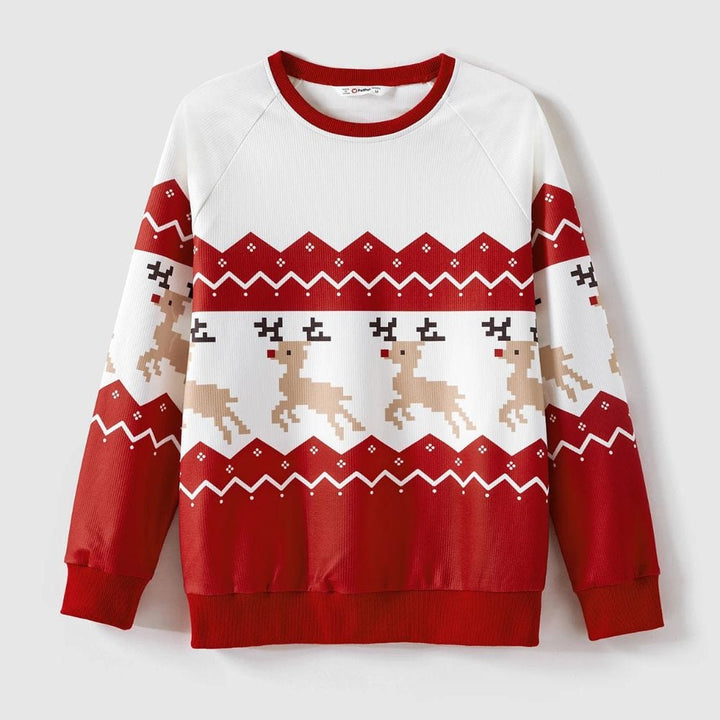Pull Famille Noel Bébé Fille Maman Et Papa Rouge / Papa M