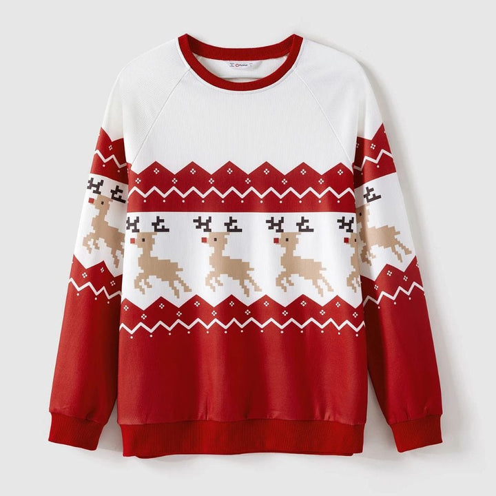 Pull Famille Noel Bébé Fille Maman Et Papa Rouge / Maman S