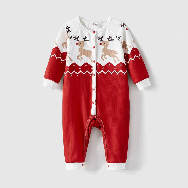 Pull Famille Noel Bébé Fille Maman Et Papa Rouge / Baby3-6M