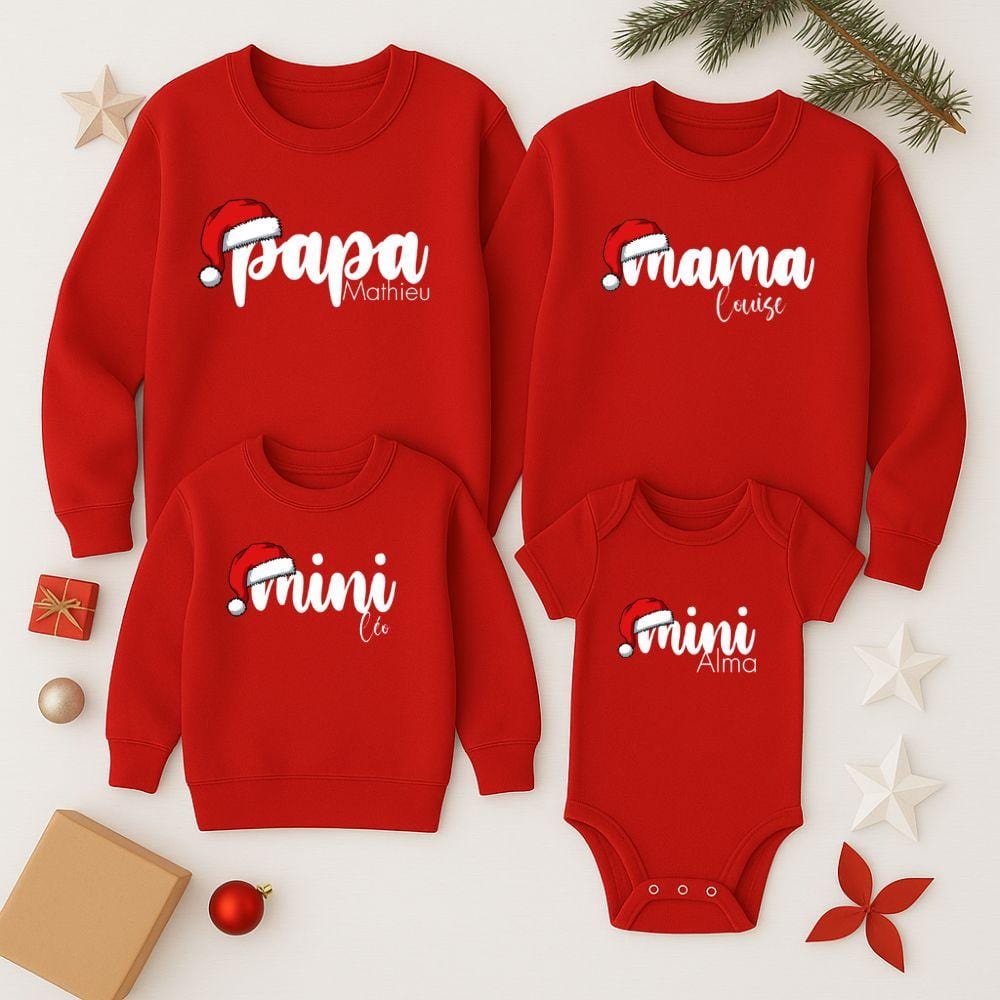 Pull Noel Assorti Parent Enfant