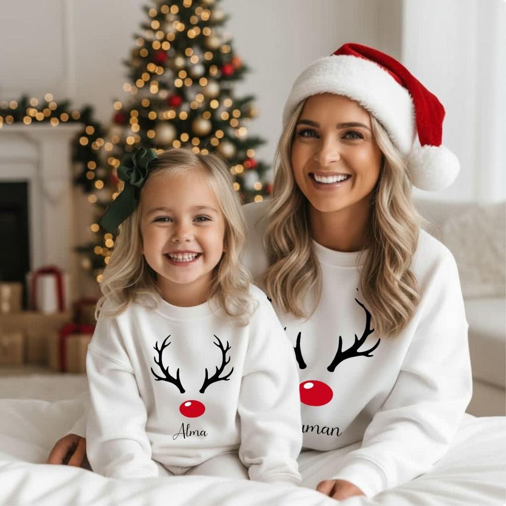 Pull Noel Renne Famille