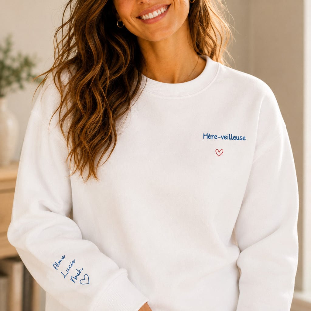 Pull personnalisé broderie - Mère-veilleuse