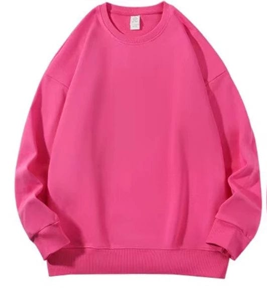 Pull Personnalisé Couple Amoureux Rose Foncé / S