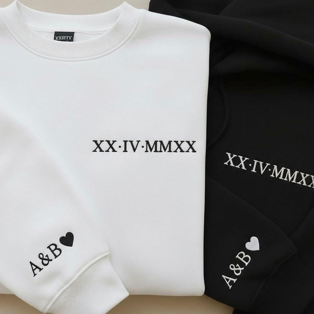 Pull Personnalisé Couple Broderie