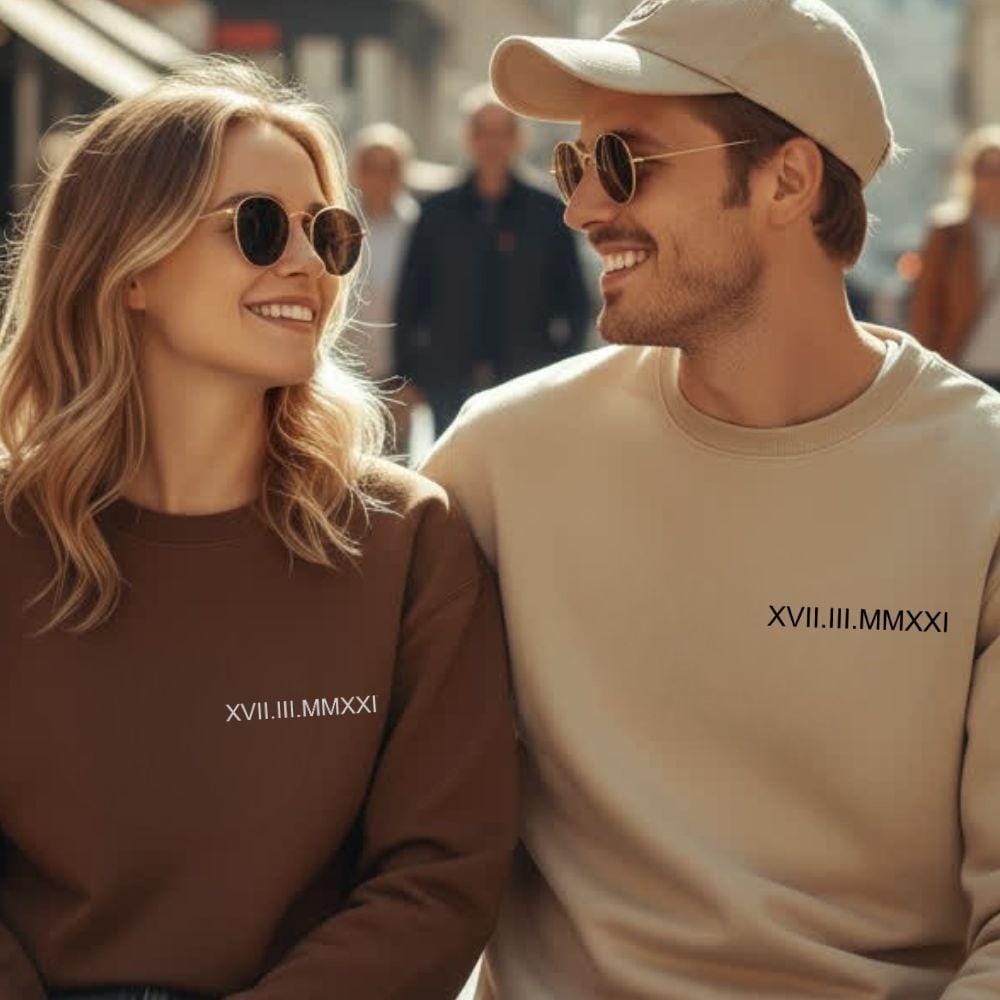 Pull Personnalisé Couple Broderie