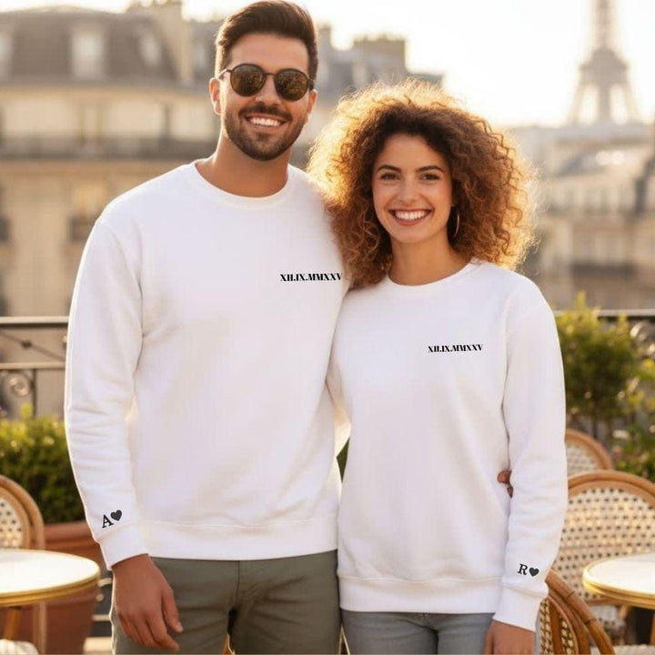Pull Personnalisé Couple Broderie