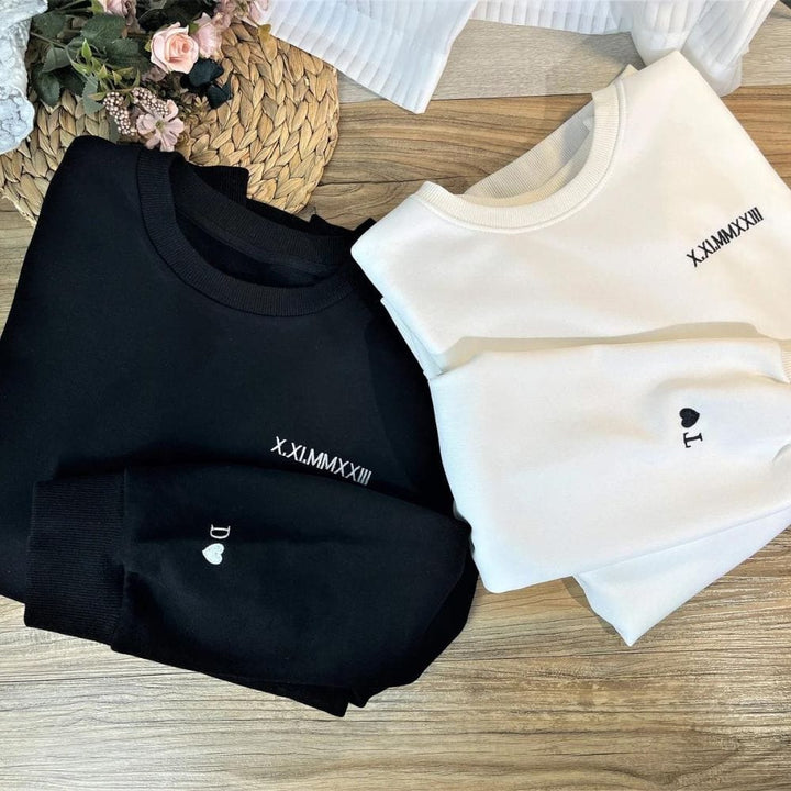 Pull Personnalisé Couple Broderie
