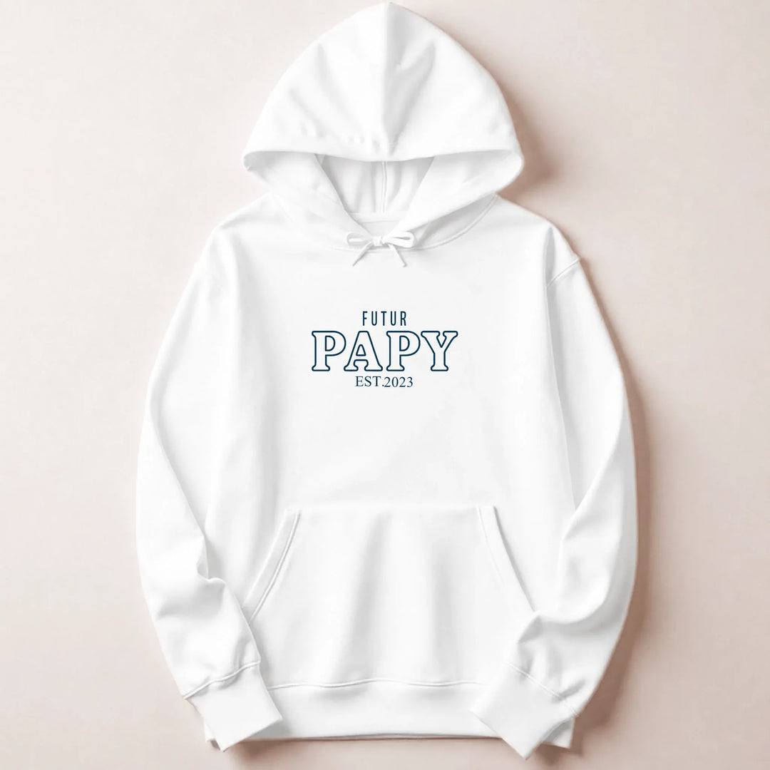 Pull futur grand père Sweat à capuche / Blanc / S