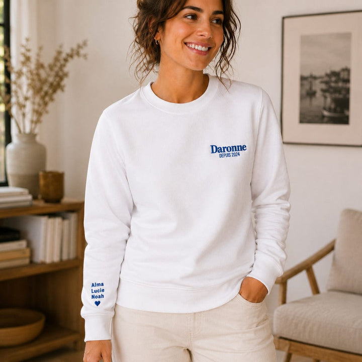 Pull brodé La Daronne