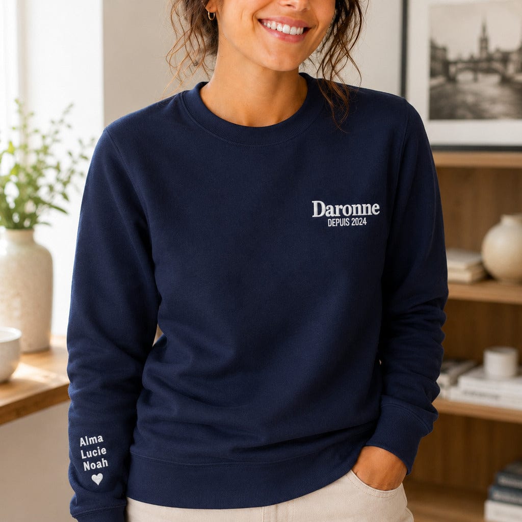 Pull brodé La Daronne