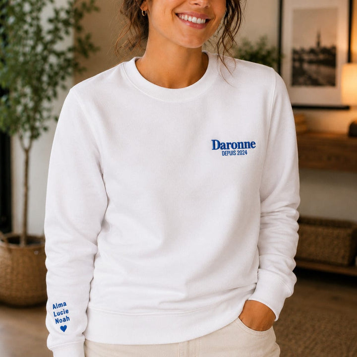 Pull brodé La Daronne