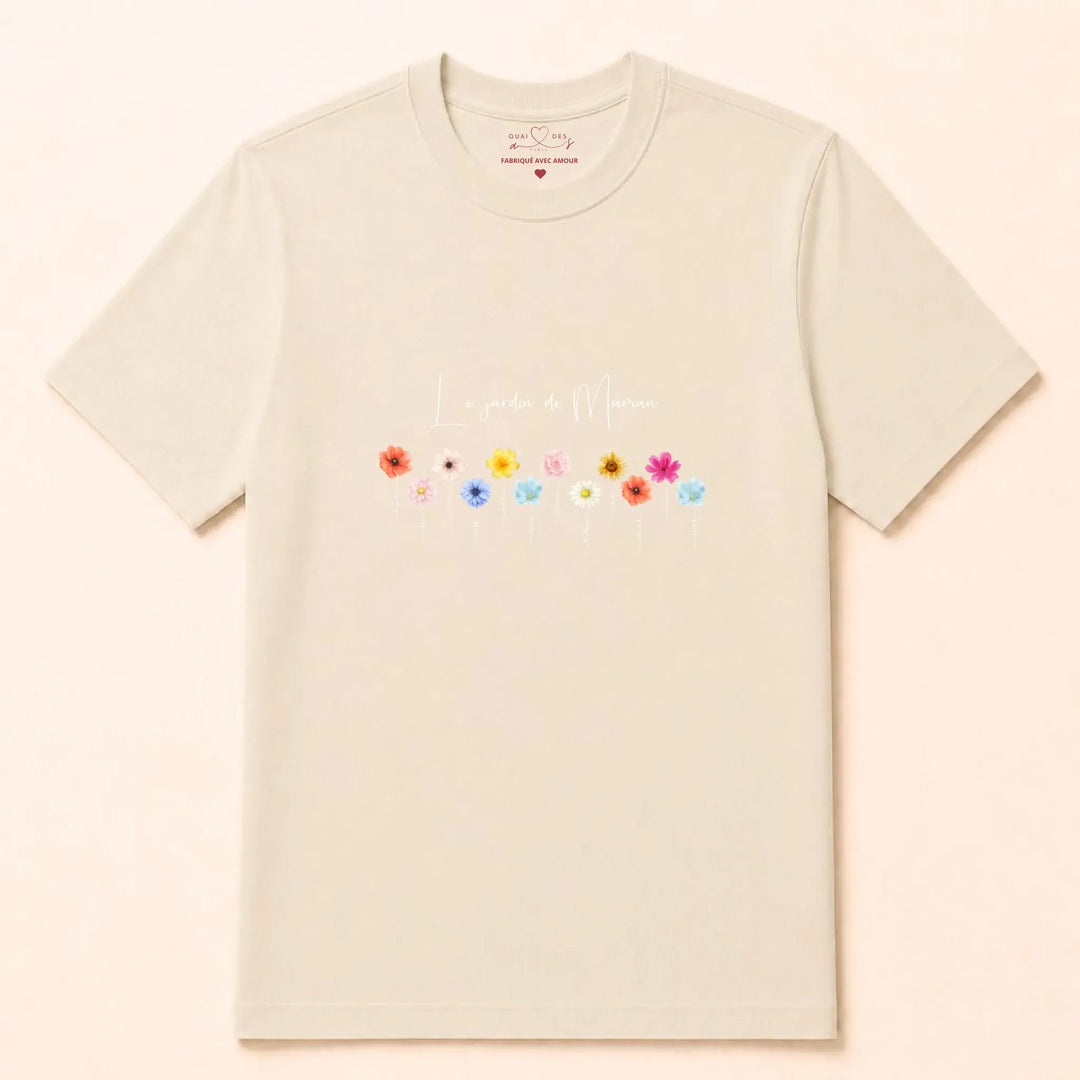 Pull personnalisé maman - le jardin de maman T-shirt / Naturel / S