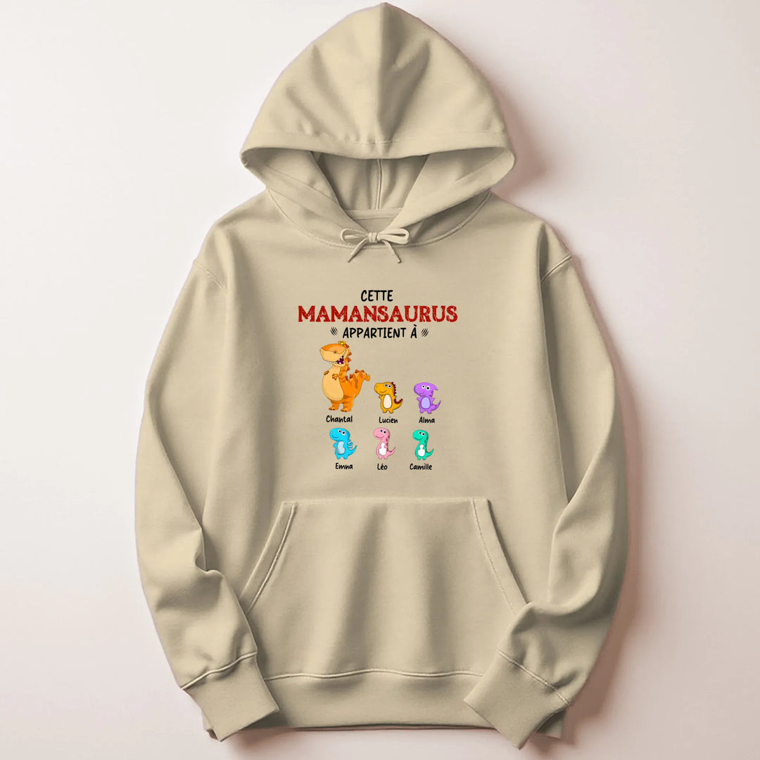 Pull personnalisé maman - mamansaurus Sweat à capuche / Beige / M