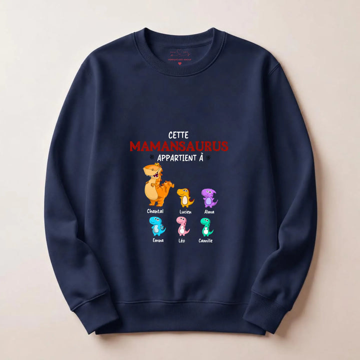 Pull personnalisé maman - mamansaurus Sweatshirt / Marine / S