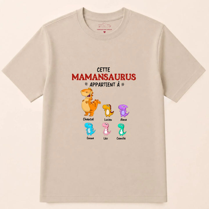 Pull personnalisé maman - mamansaurus T-shirt / Beige / S