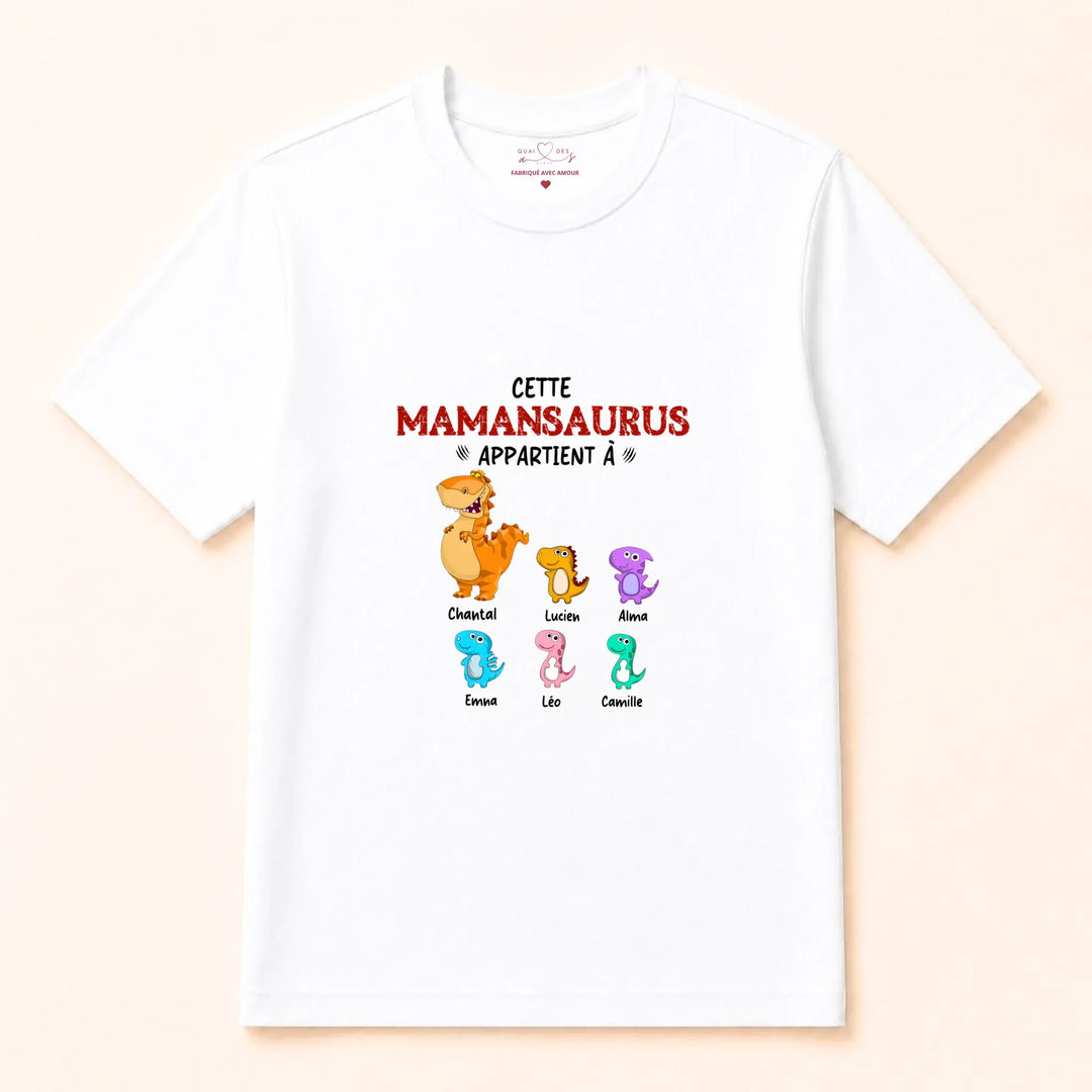 Pull personnalisé maman - mamansaurus T-shirt / Blanc / S