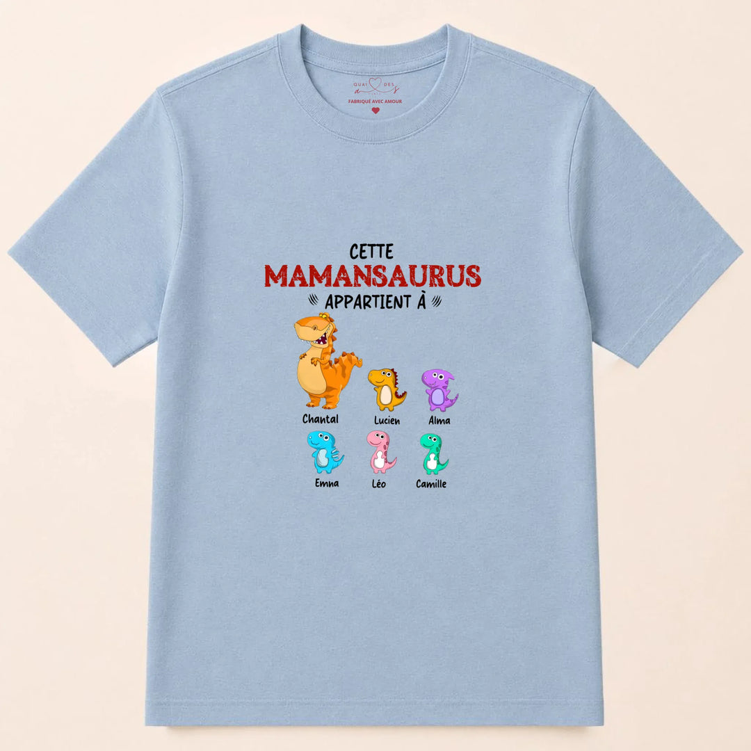 Pull personnalisé maman - mamansaurus T-shirt / Bleu Clair / S