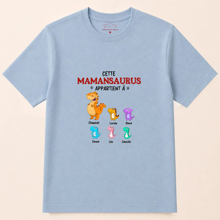 Pull personnalisé maman - mamansaurus T-shirt / Bleu Clair / S