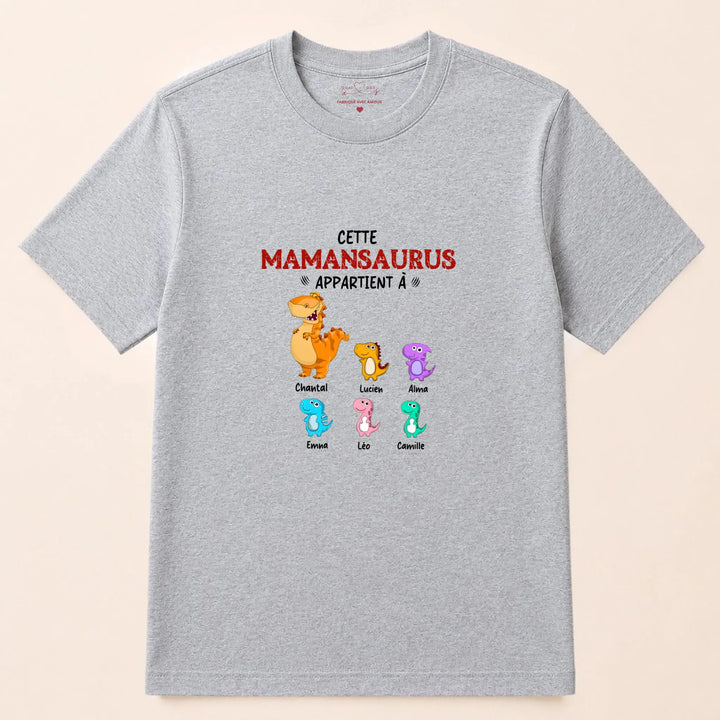 Pull personnalisé maman - mamansaurus T-shirt / Gris / S
