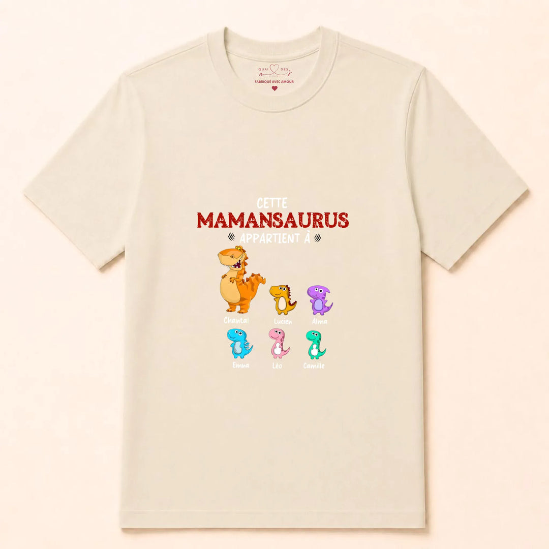 Pull personnalisé maman - mamansaurus T-shirt / Naturel / S