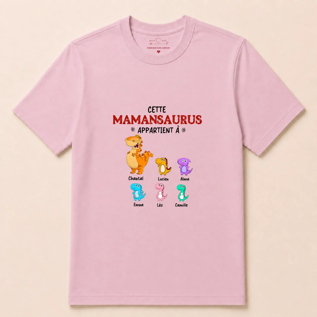 Pull personnalisé maman - mamansaurus T-shirt / Rose Clair / S