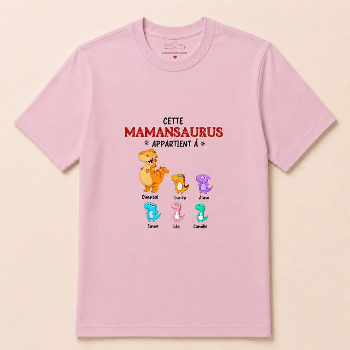 Pull personnalisé maman - mamansaurus T-shirt / Rose Clair / S