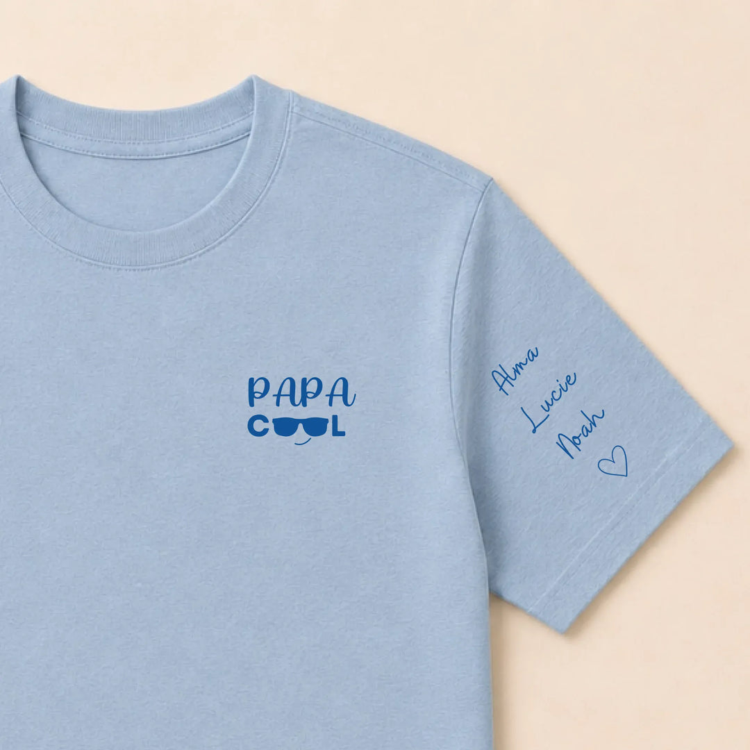 Pull Papa cool T-shirt / Bleu clair / S
