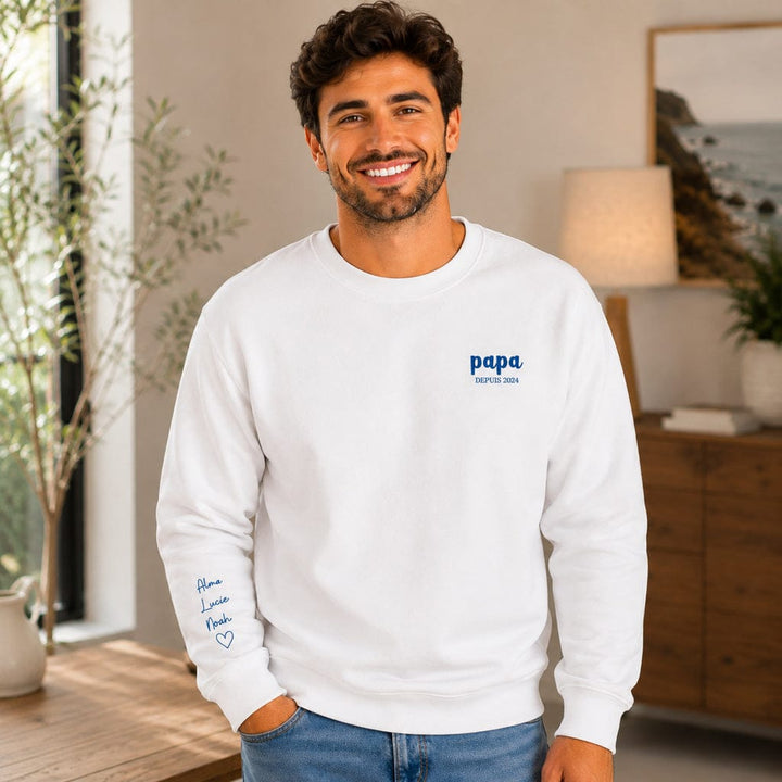 Pull personnalisé papa - Prénoms enfants