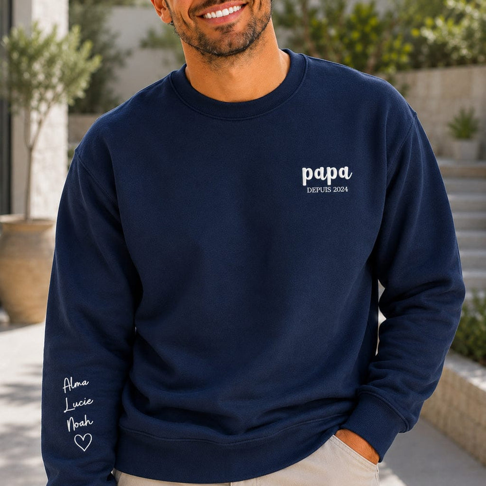 Pull personnalisé papa - Prénoms enfants