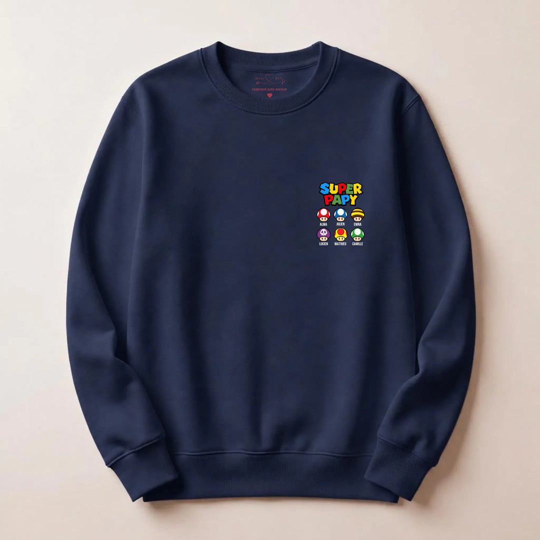 Pull super papy Sweatshirt / Marine / S
