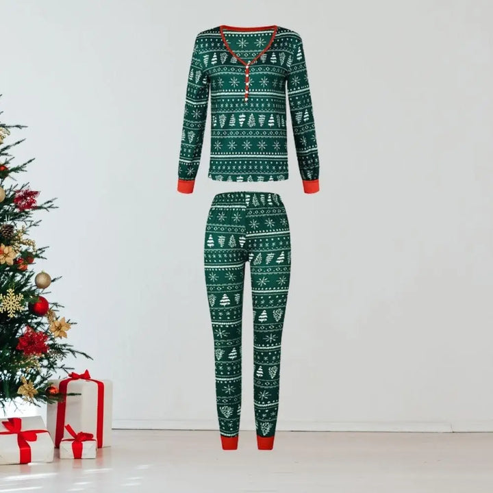 Pyjama Assorti Homme Et Femme Vert / S-Femme